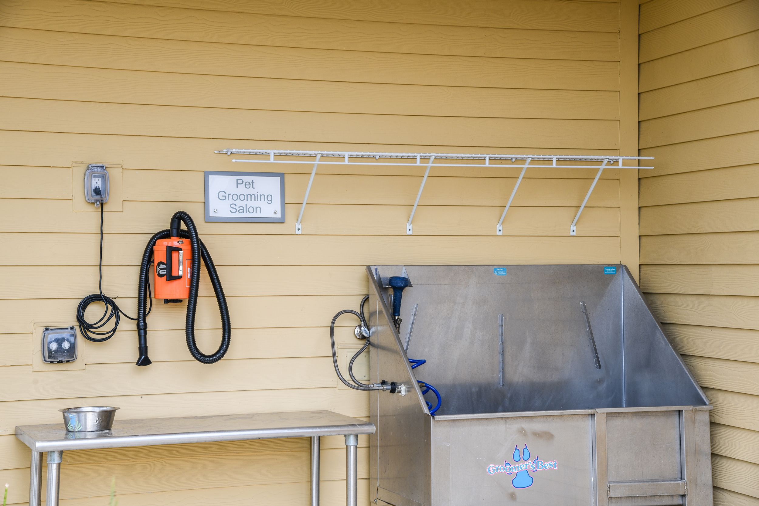 dog washing station
