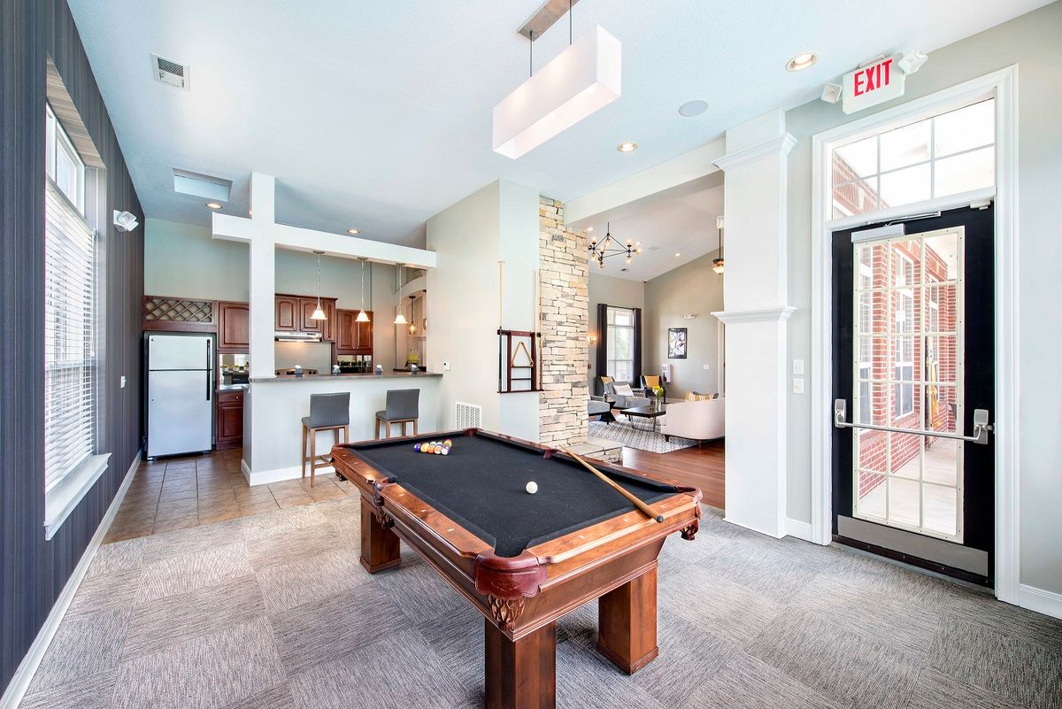 Pool table in clubhouse