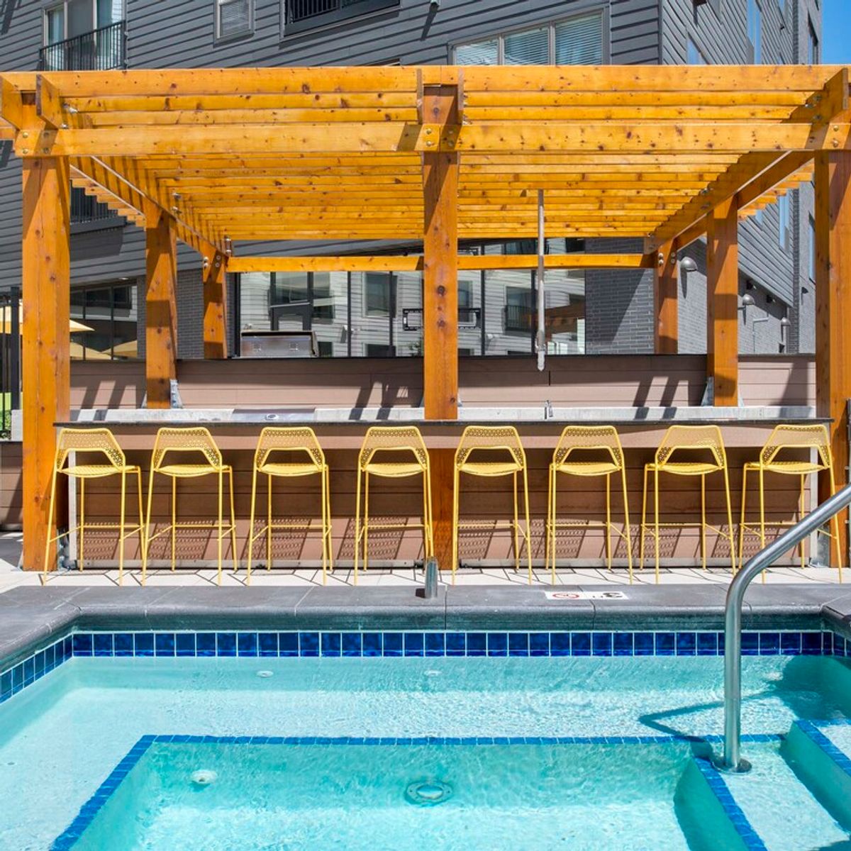 Resort-Style Saltwater Pool with Wet Deck