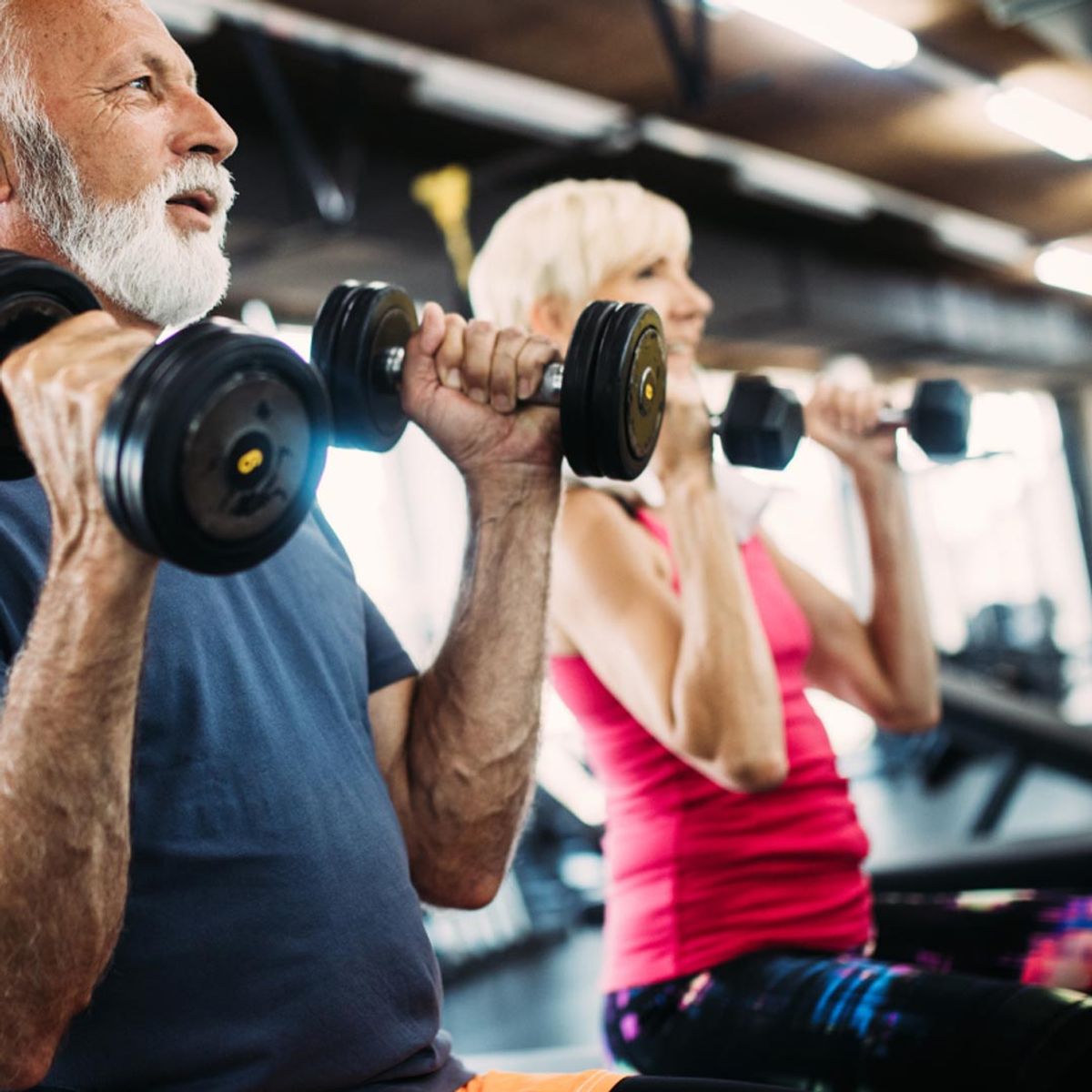 Seniors exercising