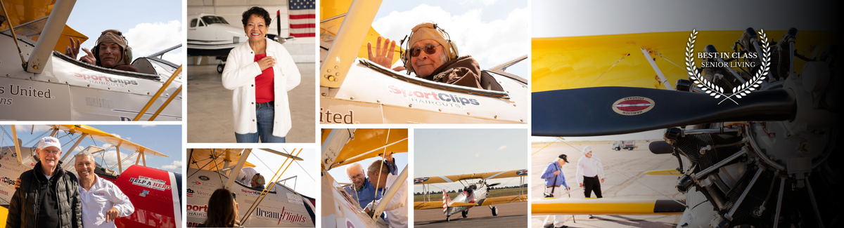 Senior Veterans in Airplane