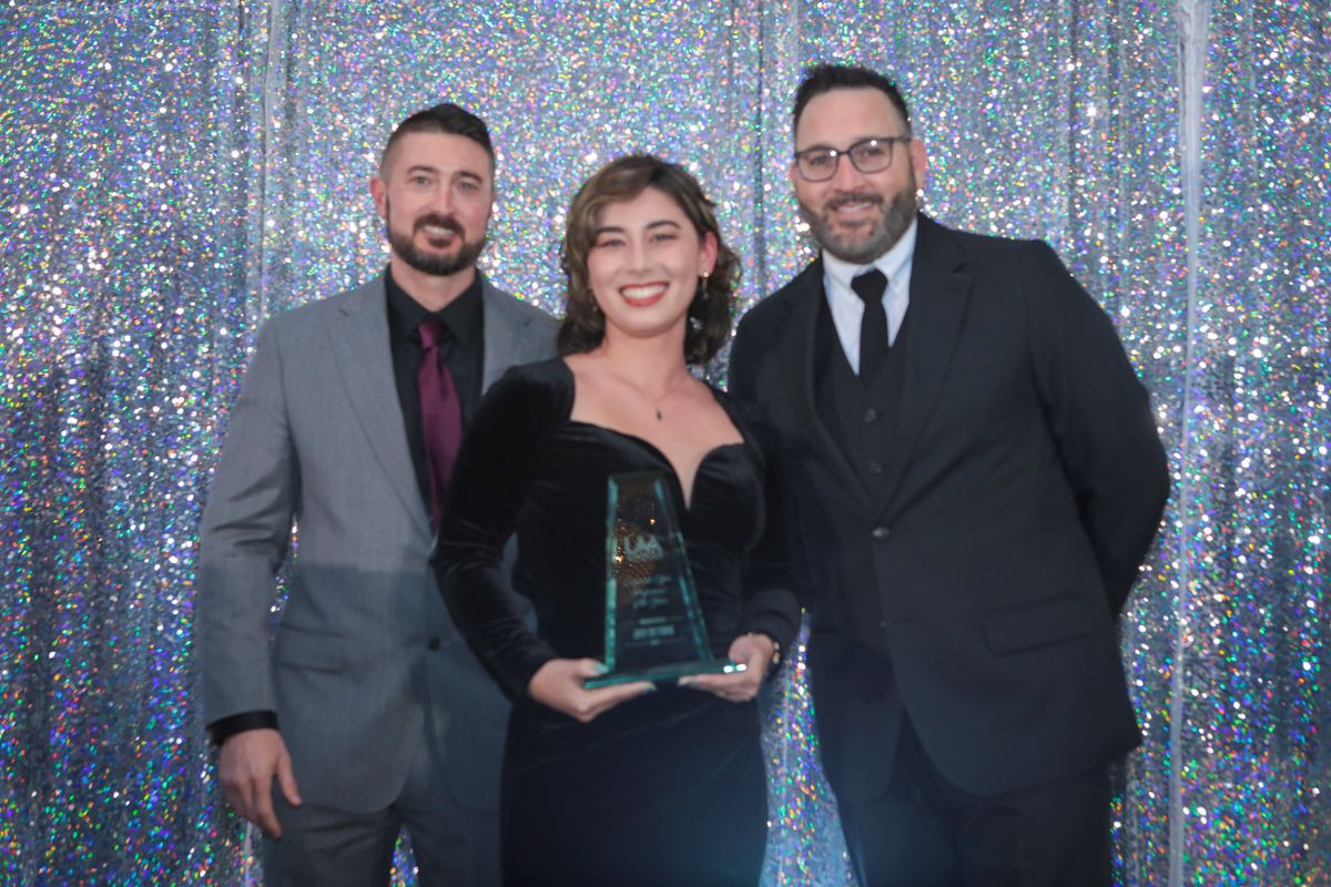 Team member winning award
