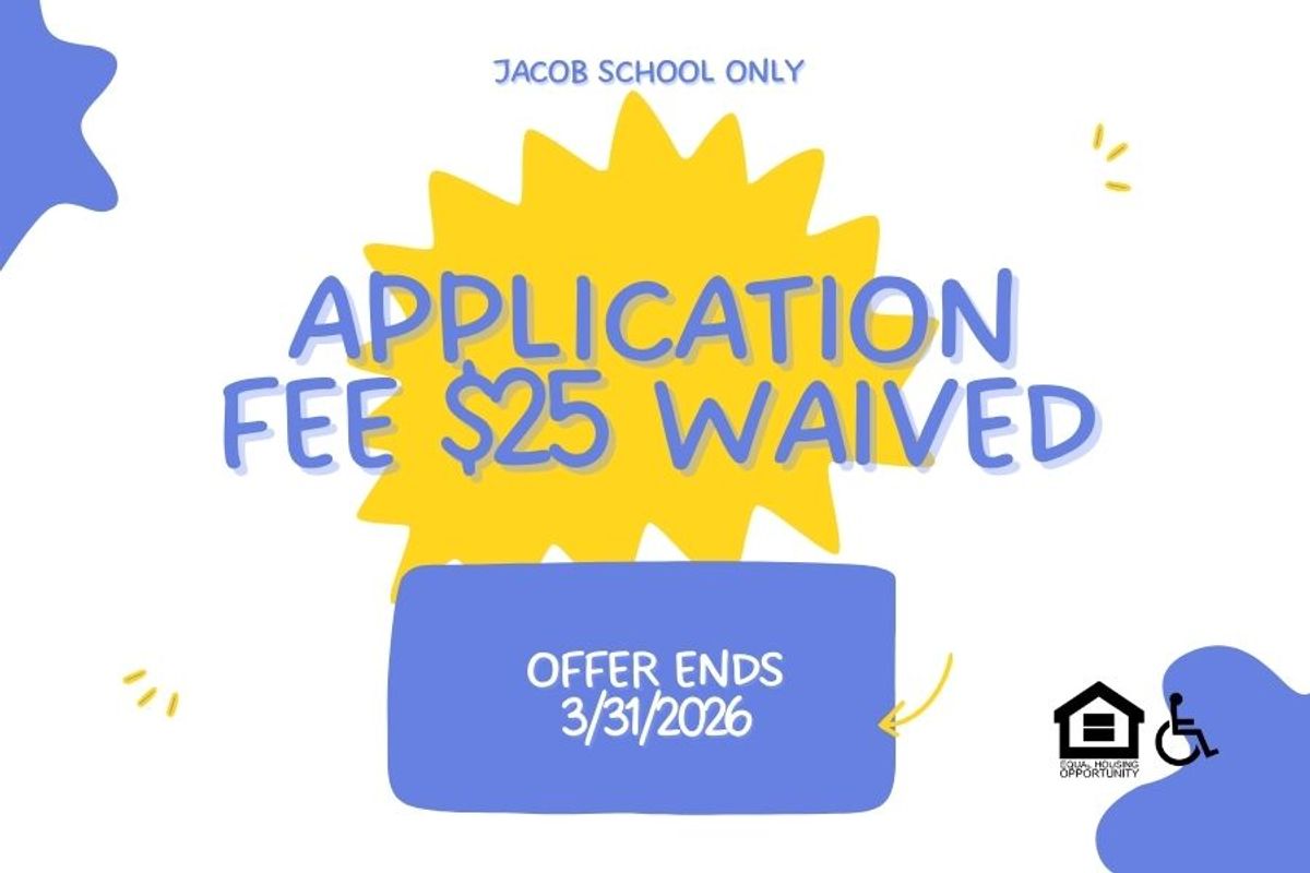 Waived application fee at Jacob School