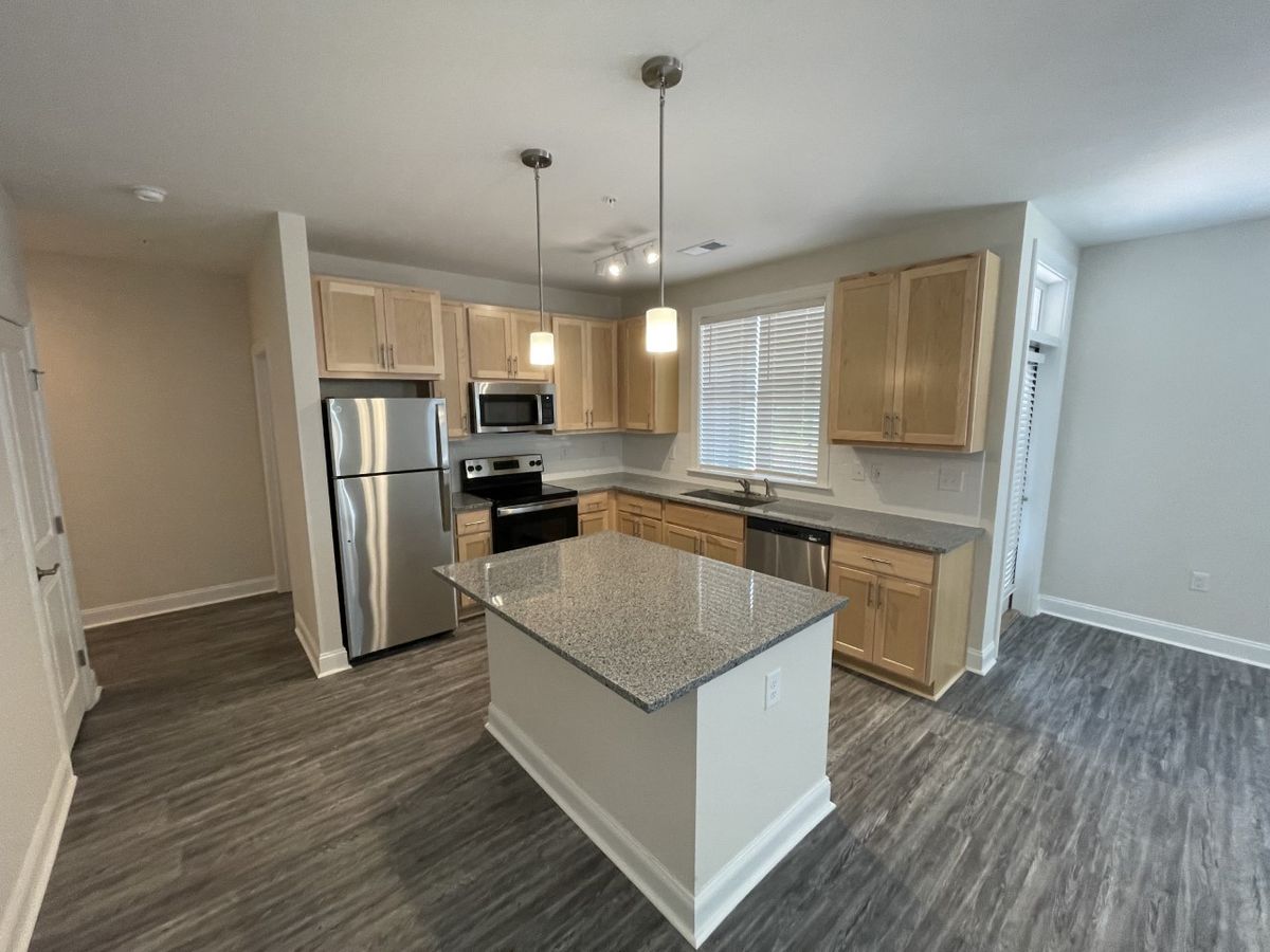 Our B2 floorplan offers a large island in the kitchen perfect for extra seating.  
