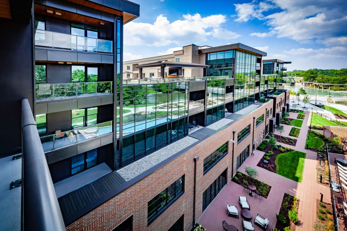 Exterior apartment building