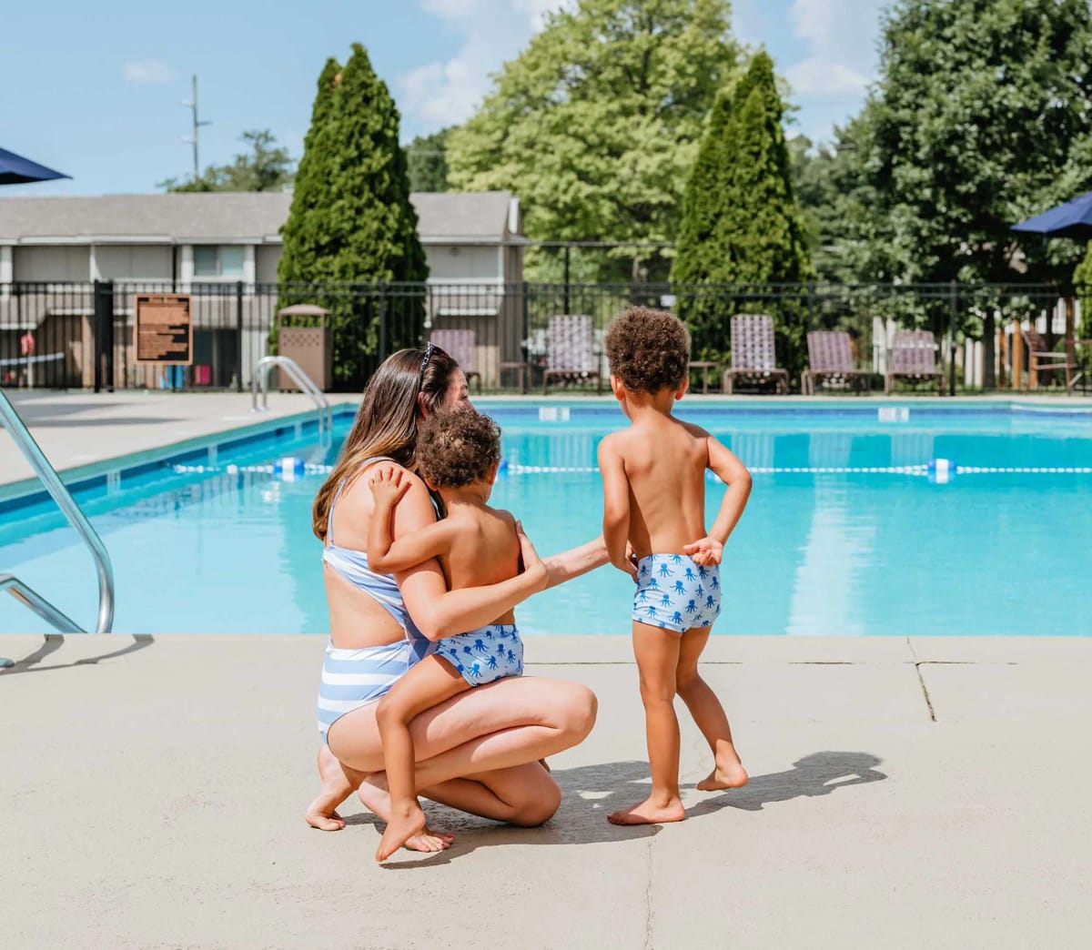 Family at Pool