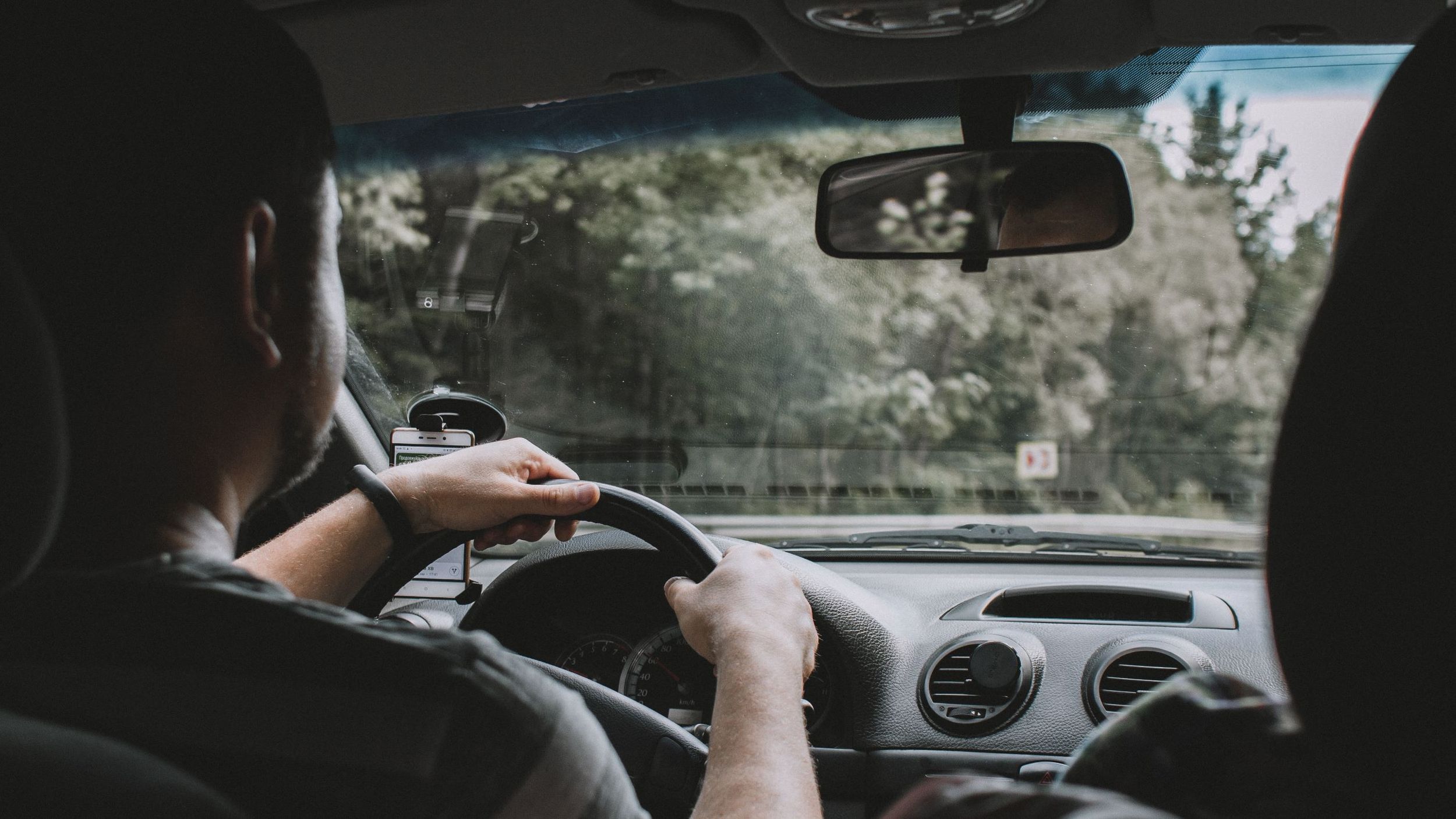 driving in car